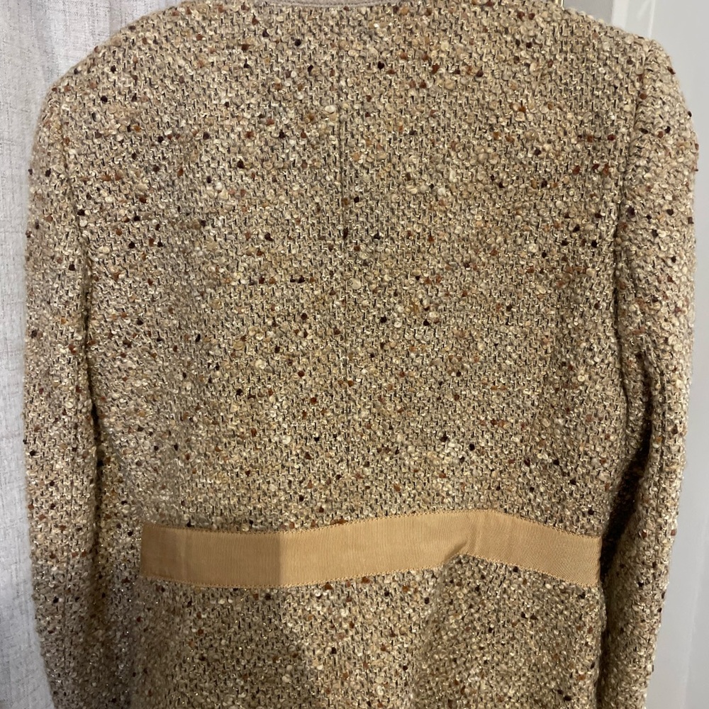 Women's Tan Tweed Jacket from J Crew